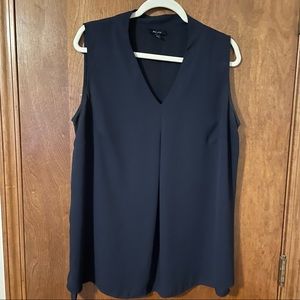 ALYX Navy Sheer V-neck Tank Top